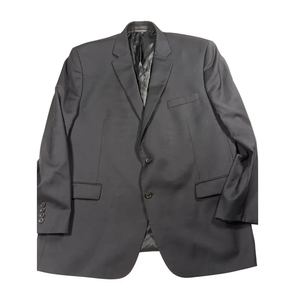 Lauren Ralph Lauren Modern Interview Wool Suit Jacket Blazer Mens 46R Black